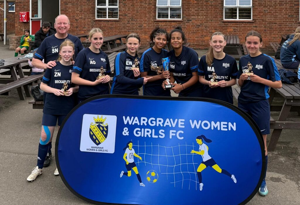 Girls U14's winning the Wargave Tournament